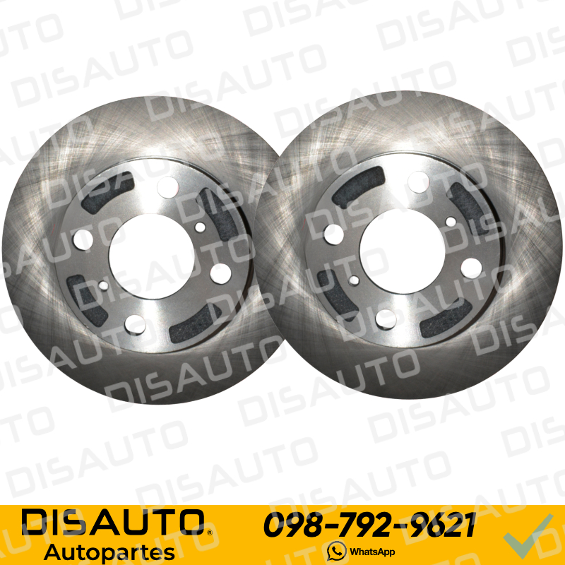 KITX2 DISCOS DE FRENOS (DELANTEROS) KYC V3 VAN 2023+ (232MMX60X45X27) 4 HUECOS