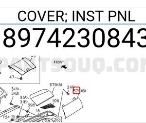 Tapa Superior Panel Instrumentos (GUANTERA) Chevrolet D-Max RT50 3.0 2014-2018
