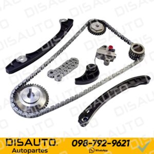 KIT DISTRIBUCION CADENA NISSAN TIIDA 1.6L 2007-2012 QASHQAI J10 1.6L 2010-2014 (9 PIEZAS)