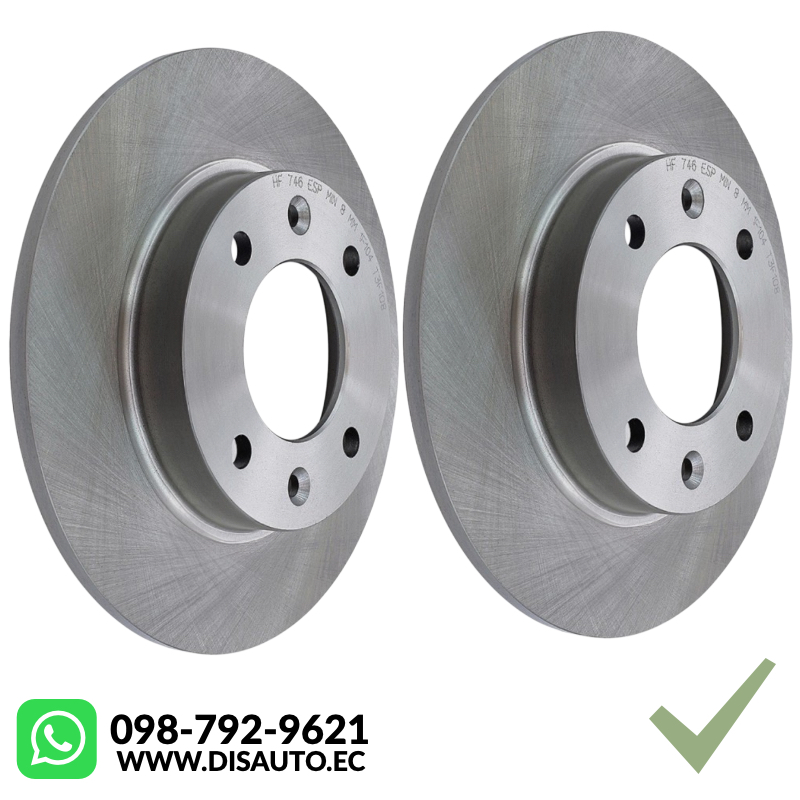 KITX2 Discos de Frenos (POSTERIORES) CITROEN C3 C4 1.4 1.6 DESDE 2002 PEUGEOT 206 1.6 307 1.6 2.0 (S-P)