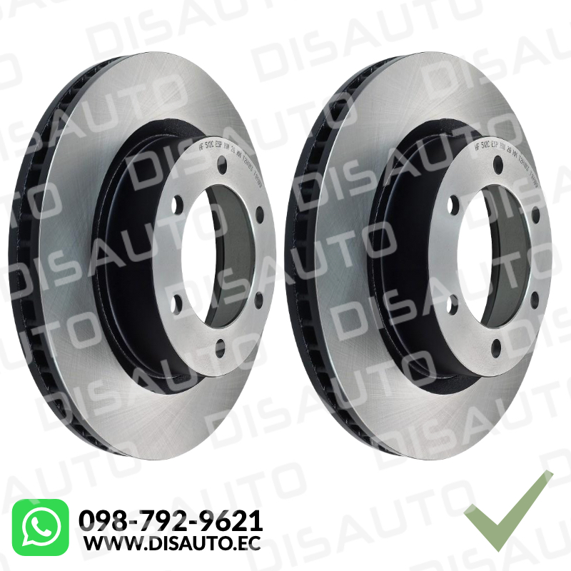 KIT X2 Discos de Frenos (Delanteros) Ventilados JAC HFC1037 JAC T6 T8