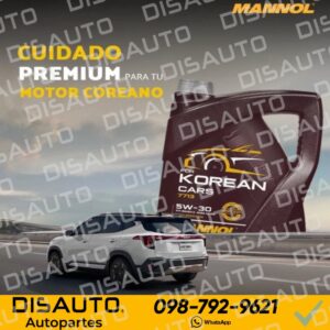 Mannol Korean Cars Full Sintetico Hyundai, Kia OEM 5W30 Galon