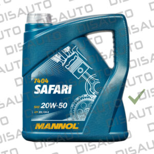 Mannol Safari Lubricante Semi Sintetico Motor Gasolina 20W50 Galon