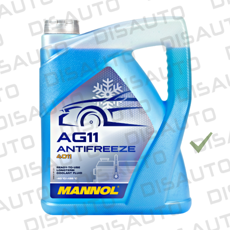 Mannol Refrigerante Azul, Vida Útil 3 Años AG11 (-40°C) Longterm 1 Galon 5 Litros