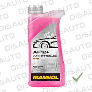 Mannol Refrigerante Rojo, Vida Útil 5 Años AF12+ (-40°C) Longlife 1 Litro