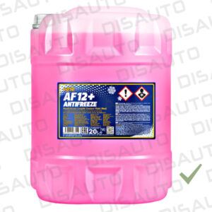 Mannol Refrigerante Rojo, Vida Útil 5 Años AF12+ (-40°C) Longlife 1 Balde/Caneca 20 Litros (5 Galones)