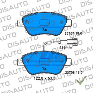 Pastillas de frenos (Delanteras) Originales ATE Fiat 500 C Cabriolet 1.4 2007-2020 (Con Sensor)