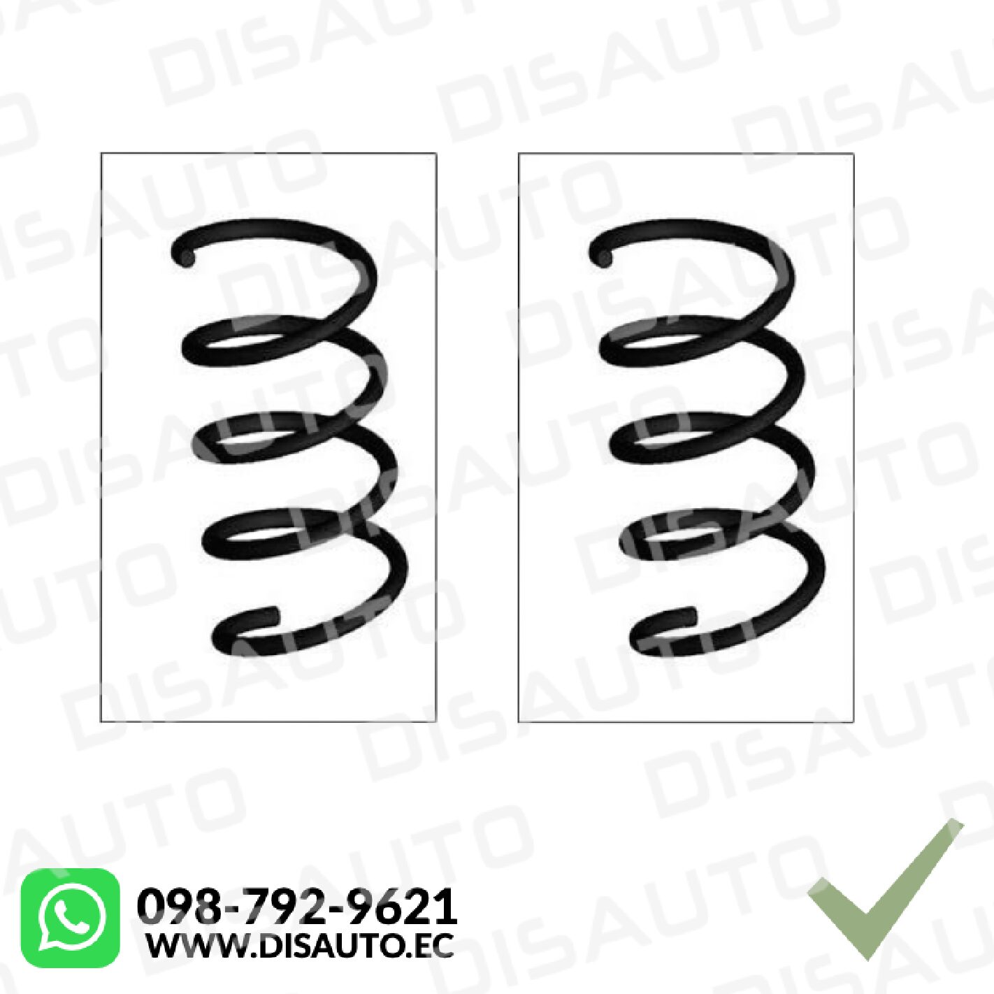 Espirales o Resortes Helicoidales (Delanteros) Toyota Tercel 1990-1998