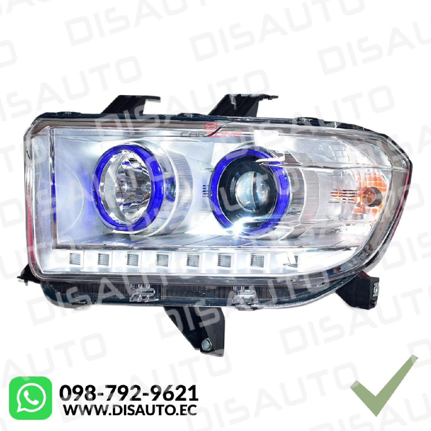 SILVIN FARO DELANTERO (IZQUIERDO) ZX AUTO TERRALORD 2.5L 2021+ (CON ARO LED AZUL)