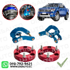 KIT DE ELEVACION ALZAS DE SUSPENSION FORD RANGER 2015-2022