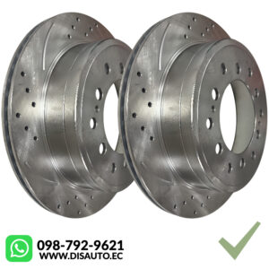 Kit Discos de Frenos Deportivos Hipper Ventilados (Posteriores) Toyota New Fortuner 2017 2018 2019 2020 2021 2022 2023 2024