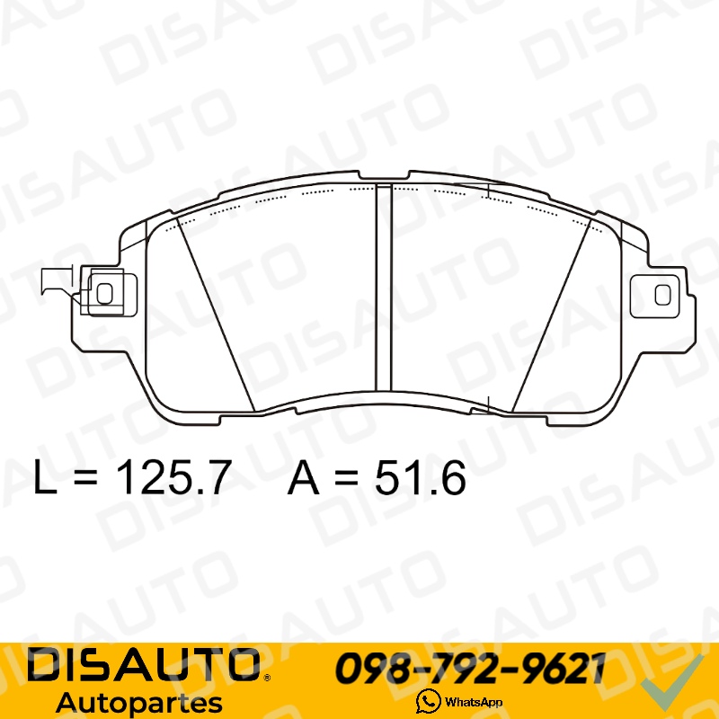 PASTILLAS DE FRENOS (DELANTERAS) MAZDA 2 1.5L 2019-2024
